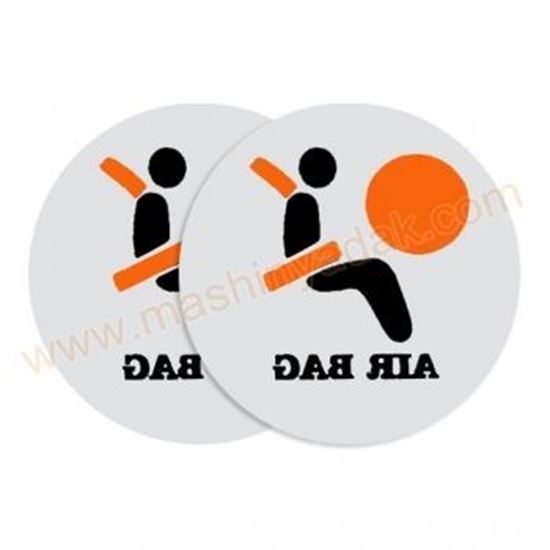 تصویر آرم برچسب ایربک شیشه پراید HIC