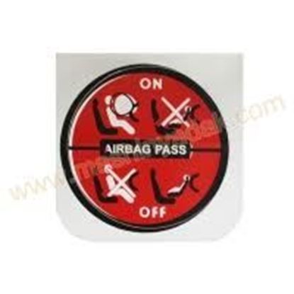 تصویر آرم برچسب ایربک  قرمزبغل داشبوردپراید HIC